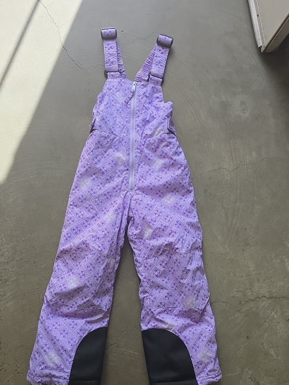 Columbia Lavender Patterned Kids Snow Bib Overalls